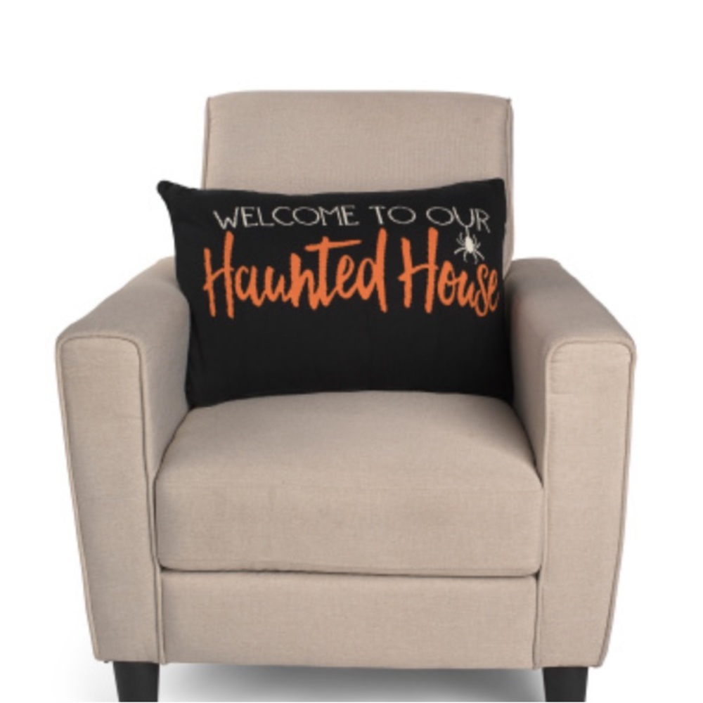 Sweet Street Oversized Decorative Halloween Pillow Welcome To Our Haunted House